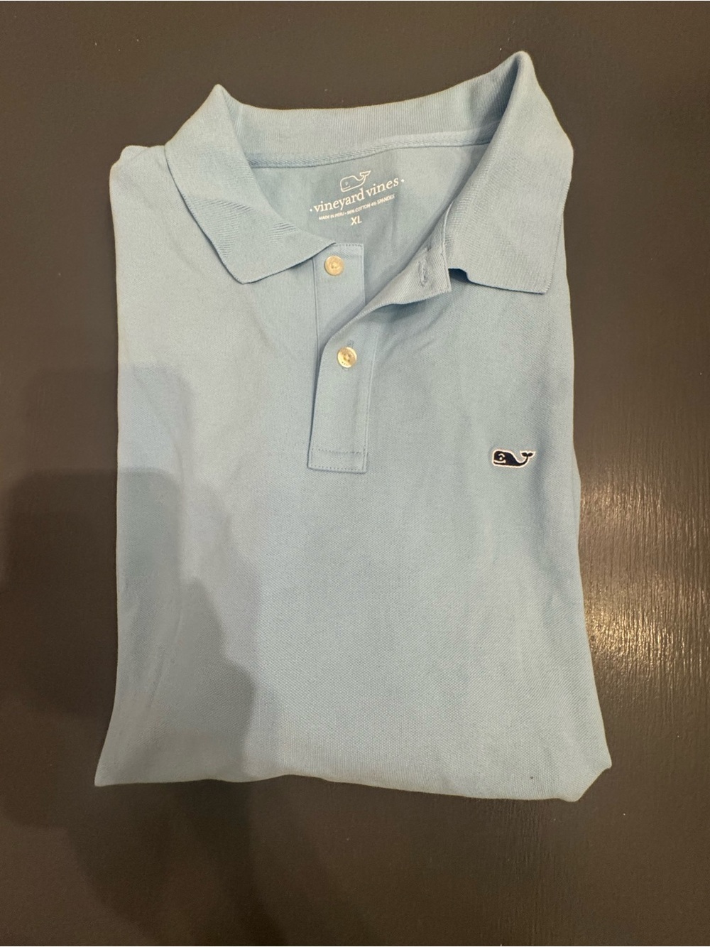 Vineyard Vines Light Blue Men’s Polo with Whale Logo